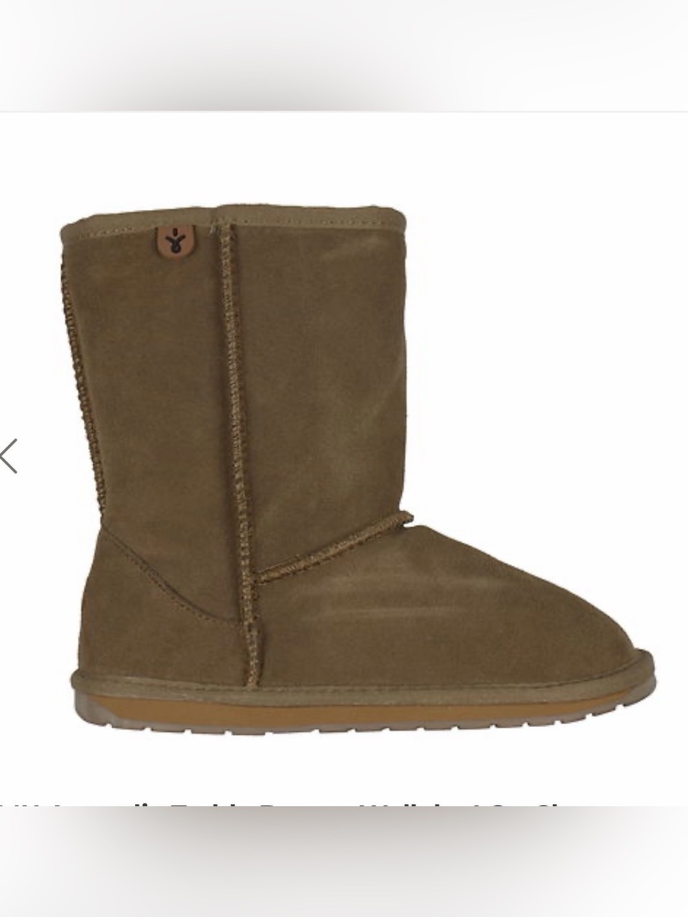 Emu Kids Brown Suede Shearling-Lined Boots